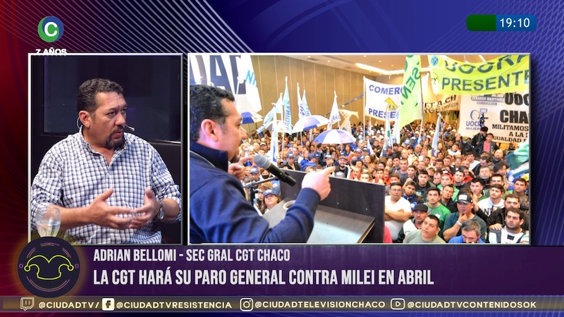 Paro de la CGT: “Las medidas del gobierno de Milei son nocivas para los trabajadores y jubilados”, afirmó Bellomi